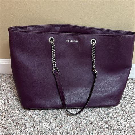 damson michael kors wallet|Michael Kors Jet Set Travel Studded Leather Tote Damson 328 .